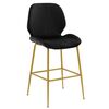 Σκαμπό bar Impel pakoworld μεταλλικό χρυσό-βελούδο μαύρο - ΣΚΑΜΠΟ ΜΠΑΡ στο Milonadakis.gr