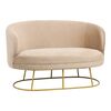 Καναπές διθέσιος Rony pakoworld βελούδο μπεζ-πόδι χρυσό μέταλλο 135x75x85εκ - ΚΑΝΑΠΕΔΕΣ-ΣΑΛΟΝΙΑ στο Milonadakis.gr