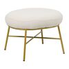 Σκαμπό Susanna pakoworld μπουκλέ κρεμ-πόδι χρυσό μέταλλο 56x47x40εκ - ΠΟΥΦ - ΣΚΑΜΠΟ - ΜΠΑΟΥΛΟ στο Milonadakis.gr