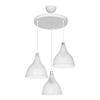 Φωτιστικό οροφής τρίφωτο Orazio pakoworld Ε27 διάφανο-λευκό Φ40x80εκ - ΦΩΤΙΣΤΙΚΑ ΟΡΟΦΗΣ στο Milonadakis.gr
