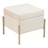 Σκαμπό-μπαούλο Panton pakoworld βελούδο κρεμ-χρυσό 40x40x36,5εκ - ΠΟΥΦ - ΣΚΑΜΠΟ - ΜΠΑΟΥΛΟ στο Milonadakis.gr