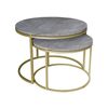 Τραπέζια σαλονιού Solme pakoworld σετ 2τεμ γκρι μάρμαρου μελαμίνης-χρυσό μέταλλο - ΤΡΑΠΕΖΑΚΙΑ ΣΑΛΟΝΙΟΥ στο Milonadakis.gr