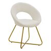 Καρέκλα Valentina pakoworld λευκό μπουκλέ-χρυσό πόδι 65x60x82εκ - ΚΑΡΕΚΛΕΣ - ΠΟΛΥΘΡΟΝΕΣ ΕΣ. στο Milonadakis.gr