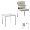 Τραπεζαρία Kliton - Moritz σετ 5τεμ pakoworld αλουμίνιο σε λευκή και γκρι απόχρωση 80x80x74εκ - ΣΕΤ ΤΡΑΠΕΖΑΡΙΕΣ στο Milonadakis.gr