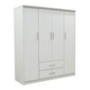 Ντουλάπα ρούχων τετράφυλλη Olympus pakoworld λευκό 159x57x183εκ - ΝΤΟΥΛΑΠΕΣ στο Milonadakis.gr