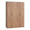 Ντουλάπα ρούχων τετράφυλλη Jonar I pakoworld χρώμα oak 120x42x180εκ - ΝΤΟΥΛΑΠΕΣ στο Milonadakis.gr