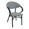 Πολυθρόνα Isaia pakoworld στοιβαζόμενη μαύρο αλουμίνιο-ασπρόμαυρο textilene 57x57x83εκ - ΚΑΡΕΚΛΕΣ - ΠΟΛΥΘΡΟΝΕΣ στο Milonadakis.gr