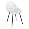 Καρέκλα Suan pakoworld pp σε λευκή απόχρωση και μαύρο μεταλλικό πόδι 56x49x82εκ - ΚΑΡΕΚΛΕΣ - ΠΟΛΥΘΡΟΝΕΣ στο Milonadakis.gr