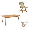 Τραπεζαρία 9 τεμ. Banou-Pino pakoworld teak ξύλο σε φυσική απόχρωση 180/240x100x75εκ - ΣΕΤ ΤΡΑΠΕΖΑΡΙΕΣ στο Milonadakis.gr