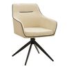 Πολυθρόνα Debra pakoworld περιστρεφόμενη μπεζ ύφασμα-pu με πόδι μετάλλου σε μαύρη απόχρωση 60x64x83εκ - ΚΑΡΕΚΛΕΣ - ΠΟΛΥΘΡΟΝΕΣ στο Milonadakis.gr