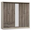 Ντουλάπα ρούχων πεντάφυλλη OLYMPUS pakoworld χρώμα castillo-toro 198x57x183εκ - ΝΤΟΥΛΑΠΕΣ στο Milonadakis.gr