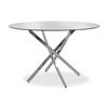 Τραπέζι στρόγγυλο Steve pakoworld με γυάλινη επιφάνεια διαφανές Φ120x74,5εκ - ΤΡΑΠΕΖΙΑ ΚΟΥΖΙΝΑΣ στο Milonadakis.gr