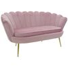 Καναπές 2θέσιος Daimon pakoworld βελούδο ροζ 134x70x77εκ - ΚΑΝΑΠΕΔΕΣ-ΣΑΛΟΝΙΑ στο Milonadakis.gr