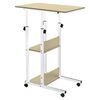 Βοηθητικό τραπέζι Babs pakoworld τροχήλατο λευκό-φυσικό 60x40x71-92εκ - ΒΟΗΘΗΤΙΚΑ ΤΡΑΠΕΖΑΚΙΑ στο Milonadakis.gr