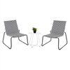ΣΕΤ LOUNGE 3TMX ΕΞ.ΧΩΡΟΥ PONY HM21193.02 ΜΕΤΑΛΛΟ ΚΑΙ ΣΥΝΘ.RATTAN ΣΕ ΛΕΥΚΟ-ΜΑΥΡΟ - ΣΕΤ ΣΑΛΟΝΙΑ στο Milonadakis.gr