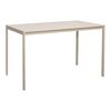 Τραπέζι Faragio pakoworld μέταλλο σε μπεζ απόχρωση με γκρι μεταλλικά πόδια 120x75x75εκ - ΤΡΑΠΕΖΙΑ ΚΟΥΖΙΝΑΣ στο Milonadakis.gr