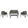 ΣΕΤ LOUNGE 4ΤΜΧ SLEEK HM21275.05 DARK OLIVE GREEN ΠΟΛΥΠΡΟΠΥΛΕΝΙΟ - ΣΕΤ ΣΑΛΟΝΙΑ στο Milonadakis.gr