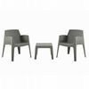 ΣΕΤ LOUNGE ΠΟΛΥΠΡΟΠΥΛΕΝΙΟΥ SLEEK HM21267.05 ΤΡΑΠΕΖΑΚΙ & 2 ΠΟΛΥΘΡΟΝΕΣ-DARK OLIVE GREEN - ΣΕΤ ΣΑΛΟΝΙΑ στο Milonadakis.gr