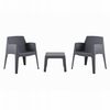 ΣΕΤ LOUNGE ΠΟΛΥΠΡΟΠΥΛΕΝΙΟΥ SLEEK HM21267.10 ΤΡΑΠΕΖΑΚΙ & 2 ΠΟΛΥΘΡΟΝΕΣ-ΓΚΡΙ - ΣΕΤ ΣΑΛΟΝΙΑ στο Milonadakis.gr
