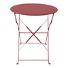 Τραπεζι Bistro pakoworld μεταλλικό αναδιπλούμενο σε απόχρωση terracotta Φ60x71εκ - ΤΡΑΠΕΖΙΑ ΕΞ. ΧΩΡΟΥ στο Milonadakis.gr