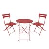 Τραπεζαρία Bistro pakoworld σετ 3τεμ μεταλλική αναδιπλούμενη σε terracotta απόχρωση Φ60x71εκ - ΣΕΤ ΤΡΑΠΕΖΑΡΙΕΣ στο Milonadakis.gr