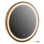 ΚΑΘΡΕΠΤΗΣ ΤΟΙΧΟΥ ΣΤΡΟΓΓΥΛΟΣ HM9580.30 ΑΛΟΥΜΙΝΙΟ ΣΕ ΧΡΥΣΟ-ΦΩΤΙΣΜΟΣ LED Φ60x3εκ. - ΚΑΘΡΕΠΤΕΣ στο Milonadakis.gr