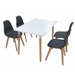 Σετ Τραπεζαρίας Loft Plus Black Randy 5τμχ 120Χ80X72εκ. - ΤΡΑΠΕΖΑΡΙΕΣ στο Milonadakis.gr