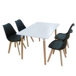 Σετ Τραπεζαρίας Logan Plus Black Randy 5τμχ 120Χ80X72εκ. - ΤΡΑΠΕΖΑΡΙΕΣ στο Milonadakis.gr