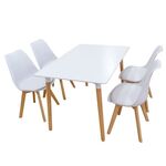 Σετ Τραπεζαρίας Logan Plus White Randy 5τμχ 120Χ80X72εκ. - ΤΡΑΠΕΖΑΡΙΕΣ στο Milonadakis.gr