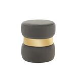 LINDA/R ΣΚΑΜΠΟ GREY VELVET ΥΦΑΣΜΑ Φ.37Χ43εκ. - ΠΟΥΦ - ΣΚΑΜΠΟ - ΜΠΑΟΥΛΟ στο Milonadakis.gr