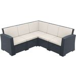 MONACO DARK GREY ΓΩΝΙΑ ΜΕ ΜΑΞΙΛΑΡΙ ΠΟΛ/ΝΙΟΥ 207X207X79εκ. - ΚΑΝΑΠΕΔΕΣ στο Milonadakis.gr