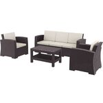 MONACO BROWN ΣΕΤ 3ΘΕΣΙΟΥ ΚΑΝΑΠΕ ΜΕ ΜΑΞ. ΠΟΛ/ΝΙΟΥ - ΣΕΤ ΣΑΛΟΝΙΑ στο Milonadakis.gr