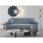 MELINA GREY ΥΦΑΣΜΑ 3ΘΕΣΙΟΣ ΚΑΝΑΠΕΣ/ΚΡΕΒΑΤΙ ΜΕ ΑΠΟΘ.ΧΩΡΟ 210X80X75εκ. - ΚΑΝΑΠΕΔΕΣ-ΣΑΛΟΝΙΑ στο Milonadakis.gr