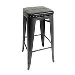 TEXAS ΣΚΑΜΠΟ 76εκ. Χ.ΠΛΑΤΗ ΜΑΥΡΟ ΜΑΤ/ΜΑΥΡΗ ΔΕΡΜΑΤΙΝΗ 42Χ42Χ76εκ. - ΣΚΑΜΠΩ στο Milonadakis.gr