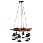 ΦΩΤΙΣΤΙΚΟ ΟΡΟΦΗΣ 6-ΦΩΤΟ HM4116 ΞΥΛΟ-ΜΕΤΑΛΛΟ-ΓΥΑΛΙ 119Υεκ. - ΦΩΤΙΣΤΙΚΑ ΟΡΟΦΗΣ στο Milonadakis.gr