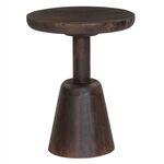 ΤΡΑΠΕΖΙ ΣΑΛΟΝΙΟΥ ΣΤΡΟΓΓΥΛΟ CRABB HM9701 ΜΑΣΙΦ MANGO ΣΚΟΥΡΟ ΚΑΦΕ Φ40x49,5Υεκ. - ΤΡΑΠΕΖΑΚΙΑ ΣΑΛΟΝΙΟΥ στο Milonadakis.gr