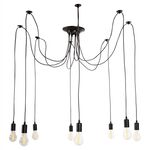 ΦΩΤΙΣΤΙΚΟ ΟΡΟΦΗΣ ΚΡΕΜΑΣΤΟ 8-ΦΩΤΟ HM4176 ΜΑΥΡΟ ΜΕΤΑΛΛΙΚΟ-ΜΑΥΡΑ ΚΑΛΩΔΙΑ Φ100x180Υ - ΦΩΤΙΣΤΙΚΑ ΟΡΟΦΗΣ στο Milonadakis.gr