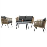 ΣΑΛΟΝΙ ΕΞ.ΧΩΡΟΥ 4ΤΜΧ FREJA HM6057.03 ΑΛΟΥΜ.ΑΝΘΡΑΚΙ-PE RATTAN ΜΠΕΖ-ΑΝΘΡΑΚΙ ΜΑΞΙΛΑΡΙΑ - ΣΕΤ ΣΑΛΟΝΙΑ στο Milonadakis.gr