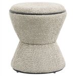 ΣΚΑΜΠΟ ΣΤΡΟΓΓΥΛΟ LINNER HM9604.08 ΜΠΟΥΚΛΕ ΥΦΑΣΜΑ ΜΠΕΖ-ΜΑΥΡΗ ΛΕΠΤΟΜΕΡΕΙΑ Φ38x44 εκ. - ΠΟΥΦ - ΣΚΑΜΠΟ - ΜΠΑΟΥΛΟ στο Milonadakis.gr