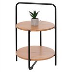 ΒΟΗΘΗΤΙΚΟ ΤΡΑΠΕΖΙ SYLO HM9618.01 MDF ΣΕ ΦΥΣΙΚΟ-ΜΑΥΡΟ ΜΕΤΑΛΛΟ Φ44x66Υεκ. - ΒΟΗΘΗΤΙΚΑ ΤΡΑΠΕΖΑΚΙΑ στο Milonadakis.gr