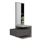 ΕΠΙΠΛΟ ΕΙΣΟΔΟΥ ΤΟΙΧΟΥ ΜΕ ΚΑΘΡΕΠΤΗ MEARA HM8984.11 ΜΕΛΑΜΙΝΗ ΣΕ SONAMA-ΓΚΡΙ 49,1x31,3x90Υεκ. - ΕΠΙΠΛΑ ΕΙΣΟΔΟΥ στο Milonadakis.gr