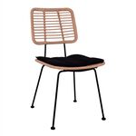 ΚΑΡΕΚΛΑ ΕΞ.ΧΩΡΟΥ ALLEGRA HM5454.11 ΜΕΤΑΛΛΟ&ΜΑΞΙΛΑΡΙ ΜΑΥΡΟ-ΜΠΕΖ WICKER 50,5x49,5x88Υεκ - ΚΑΡΕΚΛΕΣ - ΠΟΛΥΘΡΟΝΕΣ στο Milonadakis.gr