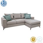 Γωνιακός καναπές Fabulous pakoworld αναστρέψιμος ύφασμα elephant-ciel 240x165x95εκ - ΚΑΝΑΠΕΔΕΣ-ΣΑΛΟΝΙΑ στο Milonadakis.gr