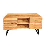 Έπιπλο τηλεόρασης Dervie pakoworld φυσικό μασίφ ξύλο ακακίας 130x43.5x66.5εκ - ΕΠΙΠΛΑ ΤΗΛΕΟΡΑΣΗΣ στο Milonadakis.gr