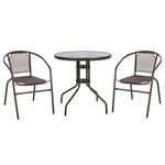 ΣΕΤ ΕΞΩΤ. ΧΩΡΟΥ 3ΤΜΧ HM10712 ΚΑΦΕ ΜΕΤΑΛΛΟ-ΓΥΑΛΙ ΑΣΦΑΛΕΙΑΣ-ΚΑΦΕ TEXTILENE - ΣΕΤ ΤΡΑΠΕΖΑΡΙΕΣ στο Milonadakis.gr