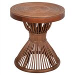 ΤΡΑΠΕΖΑΚΙ ΒΟΗΘΗΤΙΚΟ CIRCE HM9869 ΦΥΣΙΚΟ RΑΤΤΑΝ ΣΕ ΚΑΦΕ ΧΡΩΜΑ Φ40x45,5Υεκ. - ΒΟΗΘΗΤΙΚΑ ΤΡΑΠΕΖΑΚΙΑ στο Milonadakis.gr