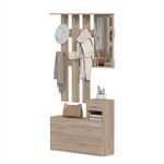 ΕΠΙΠΛΟ ΕΙΣΟΔΟΥ ΜΕ ΚΑΘΡΕΦΤΗ GORN HM2473.01 ΜΕΛΑΜΙΝΗ ΣΕ ΣΟΝΑΜΑ 90x24x190Υεκ - ΕΠΙΠΛΑ ΕΙΣΟΔΟΥ στο Milonadakis.gr