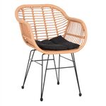 ΠΟΛΥΘΡΟΝΑ ΜΕ ΜΑΞΙΛΑΡΙ ΜΕΤΑΛΛΙΚΗ ALLEGRA HM5450.31 ΜΕ WICKER ΜΠΕΖ 58x59x82Υ - ΚΑΡΕΚΛΕΣ - ΠΟΛΥΘΡΟΝΕΣ στο Milonadakis.gr