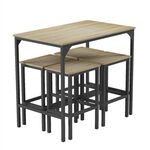 ΣΕΤ ΤΡΑΠΕΖΑΡΙΑ ΜΠΑΡ 5ΤΜΧ BOXY HM9882.01 ΜΑΥΡΟ ΜΕΤΑΛΛΟ-ΜΕΛΑΜΙΝΗ ΣΕ SONAMA - ΤΡΑΠΕΖΑΡΙΕΣ στο Milonadakis.gr