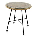 Τραπέζι Acapulco pakoworld μαύρο μέταλλο - pe rattan σε φυσική απόχρωση Φ50x50εκ - ΤΡΑΠΕΖΙΑ ΕΞ. ΧΩΡΟΥ στο Milonadakis.gr